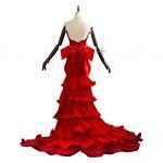 Aerith Gainsborough Adult Women Girls Long Red Dress Gown Halloween Costumes