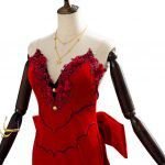 Aerith Gainsborough Adult Women Girls Long Red Dress Gown Halloween Costumes