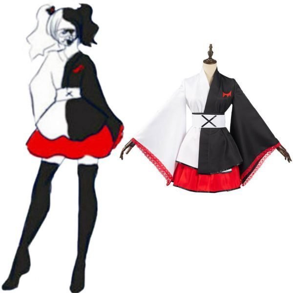 Monokuma Black White Bear Kimono Dress