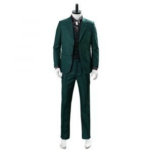 Edward Nygma Costume Uniform Full Suit Green For Adult-02