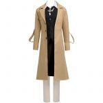 Bungo Stray Dogs Dazai Osamu Cosplay Costume Long Jacket Coat (1)