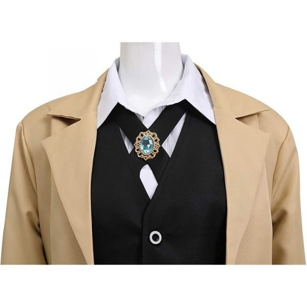 Bungo Stray Dogs Dazai Osamu Cosplay Costume Long Jacket Coat (6)