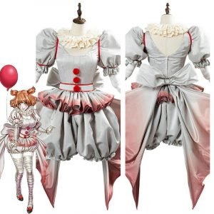 Pennywise Horror The Clown Costume Outfit for Women Girls