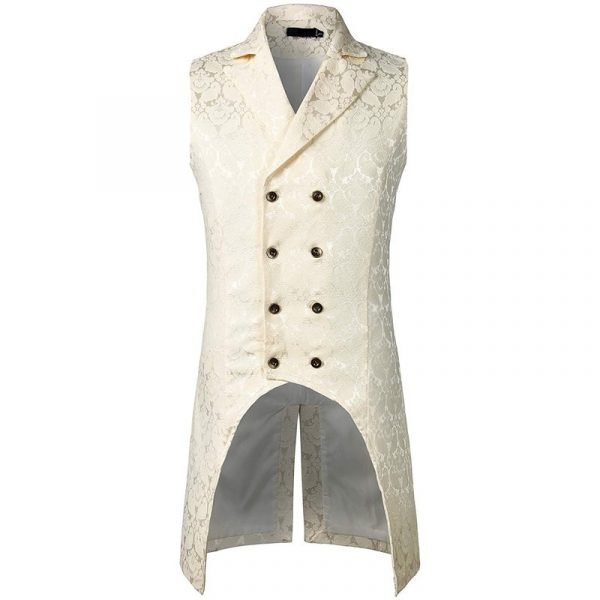 Gothic Vest Tailcoat Medieval Victorian Cosplay Dress Vest for Men