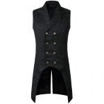 Gothic Vest Tailcoat Medieval Victorian Cosplay Dress Vest for Men