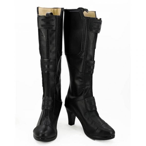 Natasha Romanoff Cosplay Shoes Adult Women Black High Top Boots Halloween Cosplay Shoes (1)