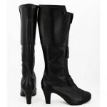 Natasha Romanoff Cosplay Shoes Adult Women Black High Top Boots Halloween Cosplay Shoes (1)