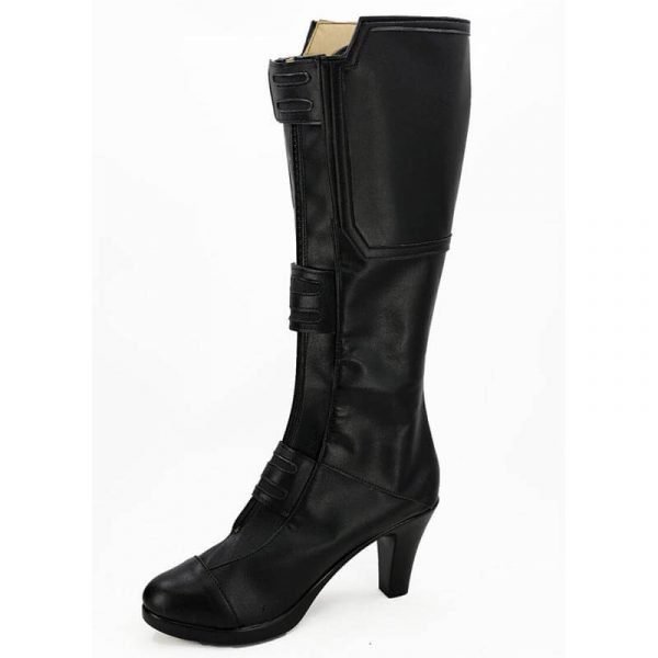 Natasha Romanoff Cosplay Shoes Adult Women Black High Top Boots Halloween Cosplay Shoes (3)