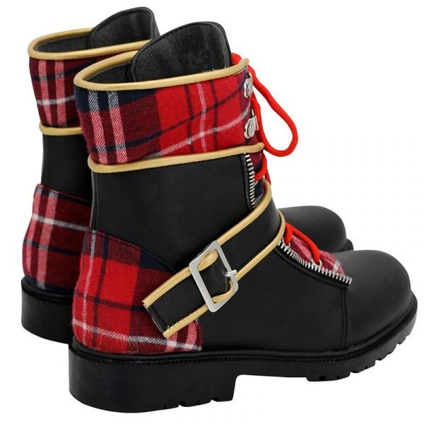 Pomefiore Epel Felmier Cosplay Black Red Boots Custom Made