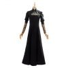 Yennefer Cosplay Party Dress Black Long