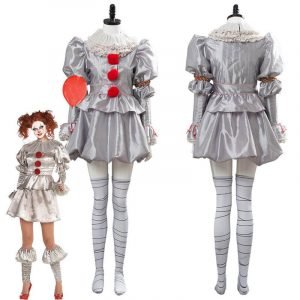 Adult Women IT 2 Pennywise Clown Cosplay Costume