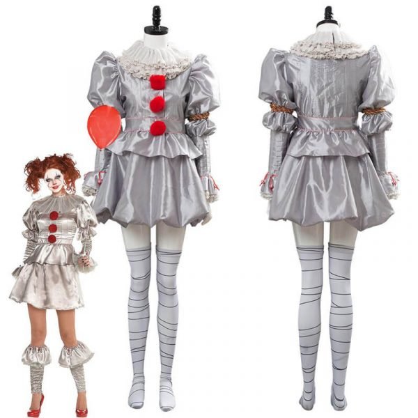 Adult Women IT 2 Pennywise Clown Cosplay Costume