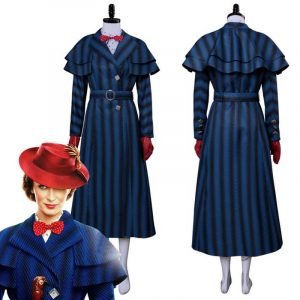 Mary Cosplay Poppins Returns Cosplay Mary Costume Poppins Dress Coat