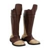 Star Cosplay Wa Jedi Temple Guard Boots Brown PU Leather Shoes