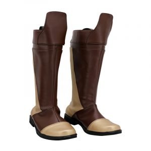 Star Cosplay Wa Jedi Temple Guard Boots Brown PU Leather Shoes