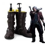 High Quality Dante Cosplay Boots Brown PU Shoes