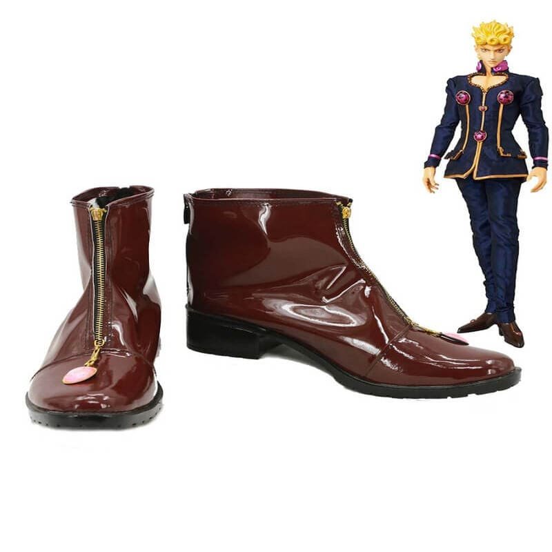 New JOJO'S BIZARRE ADVENTURE Giorno Giovanna Cosplay Boots Shoes
