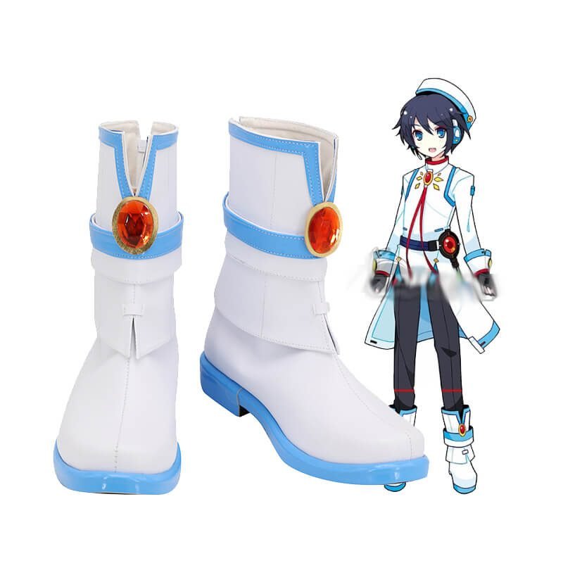 Anime VOCALOID3 Zhiyu Moke Cosplay Shoes Adult White Boots