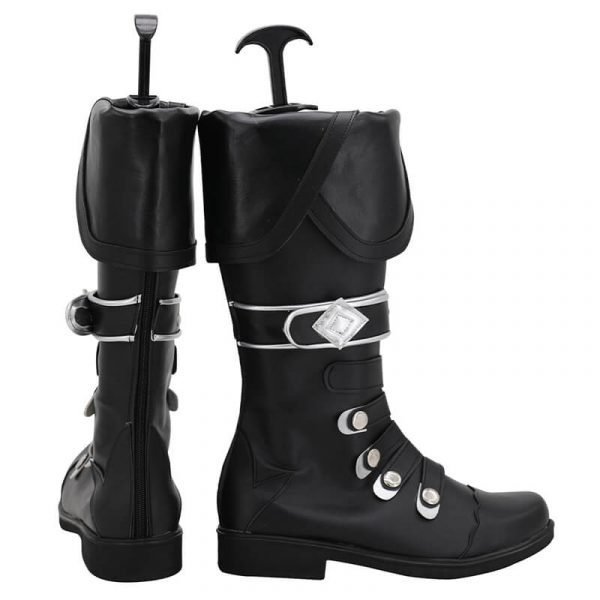 Genshin Impact Diluc Ragnvindr Cosplay Boots Black Shoes High Heel Shoes