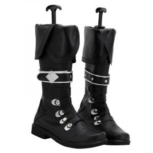 Genshin Impact Diluc Ragnvindr Cosplay Boots Black Shoes High Heel Shoes