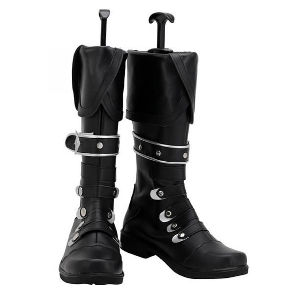 Genshin Impact Diluc Ragnvindr Cosplay Boots Black Shoes High Heel Shoes