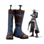 Valorant Cypher Cosplay Boots PU High Heel Shoes