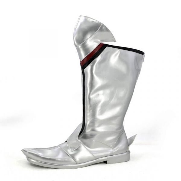 Fate Apocrypha Cosplay Mordred Cosplay Boots Silver Shoes