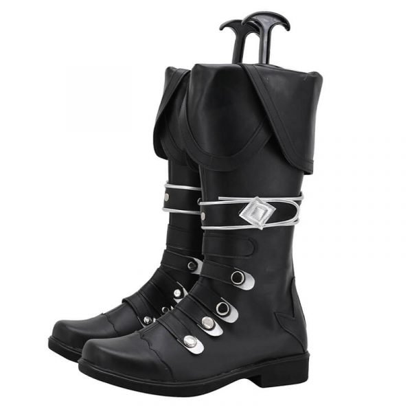 Genshin Impact Diluc Ragnvindr Cosplay Boots Black Shoes High Heel Shoes