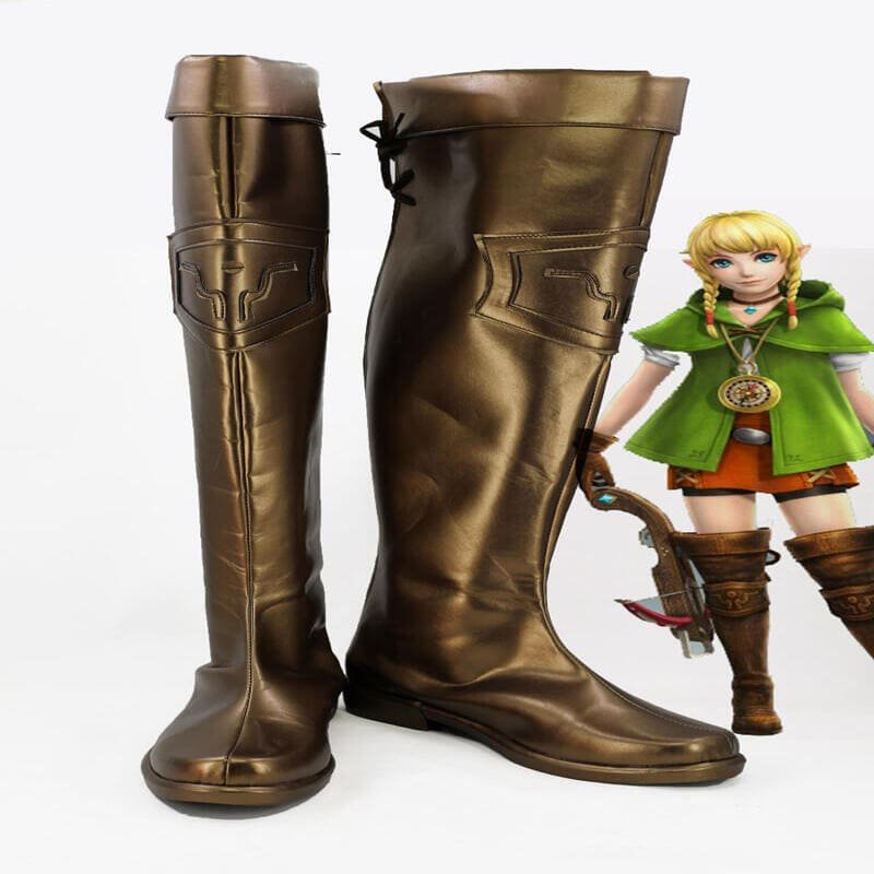 Link Cosplay Shoes Adult Women Wrinkle Cosplay Boots