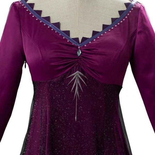Elsa Cosplay Costume Adult Purple Dress
