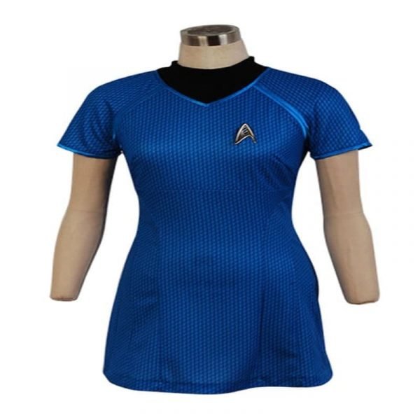Fast delivery Star Costume Trek Into Darkness Fleet Uhura Cosplay Blue Dress Uniform Suit