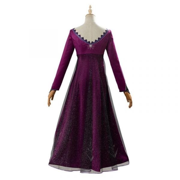 Elsa Cosplay Costume Adult Purple Dress