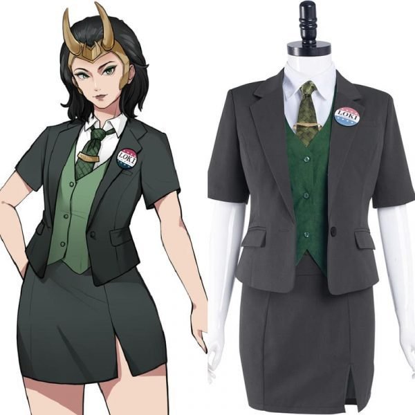 Loki Cosplay Costume Women Uniform Skirt Outfits