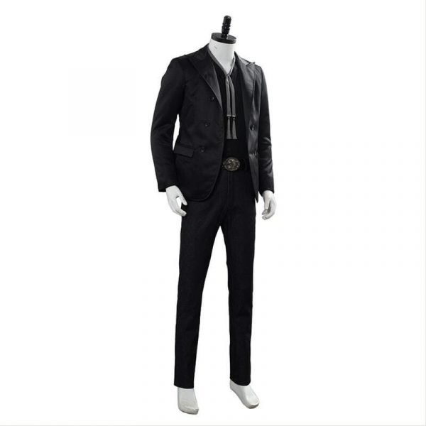 Cosplay Devil Crowley Costume Black Suit Clothes Uniform