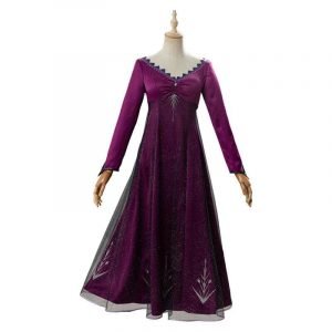 Elsa Cosplay Costume Adult Purple Dress