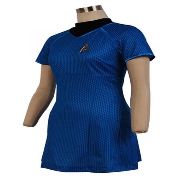 Fast delivery Star Costume Trek Into Darkness Fleet Uhura Cosplay Blue Dress Uniform Suit