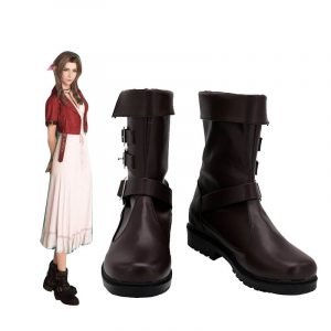 Final Fantasy VII Remake Aerith Gainsborough Cosplay Boots PU Leather Shoes
