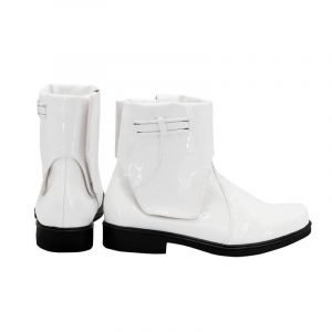 Star Cosplay Wa The Force Awakens White Soldier Boots PU Leather Shoes