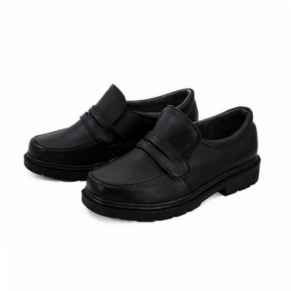 College Student Shoes Japanese Black Leahter Student Shoes