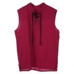 Men's Renaissance Medieval Sleeveless Cardigan Solid Shirt