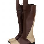 Star Cosplay Wa Jedi Temple Guard Boots Brown PU Leather Shoes