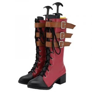 OW Ashe Cosplay PU Boots High Heel Shoes