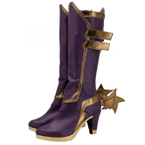 LOL Ashe Cosplay PU Boots High Heel Shoes