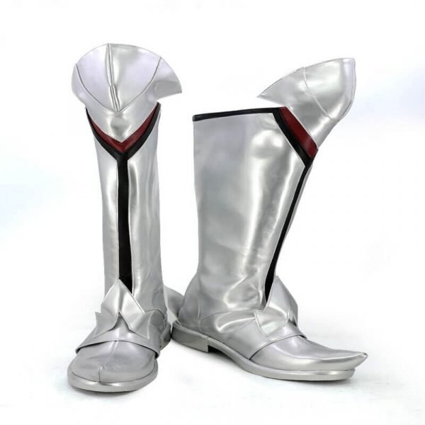 Fate Apocrypha Cosplay Mordred Cosplay Boots Silver Shoes