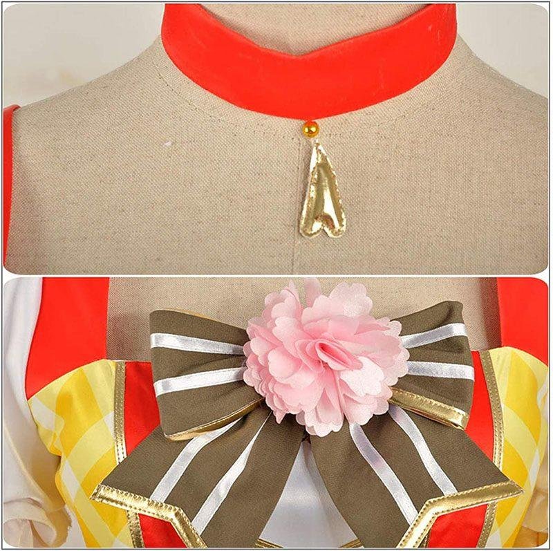 Customize Love Live Hoshizora Rin Yellow Dress Flower Bouquet Uniform (4)