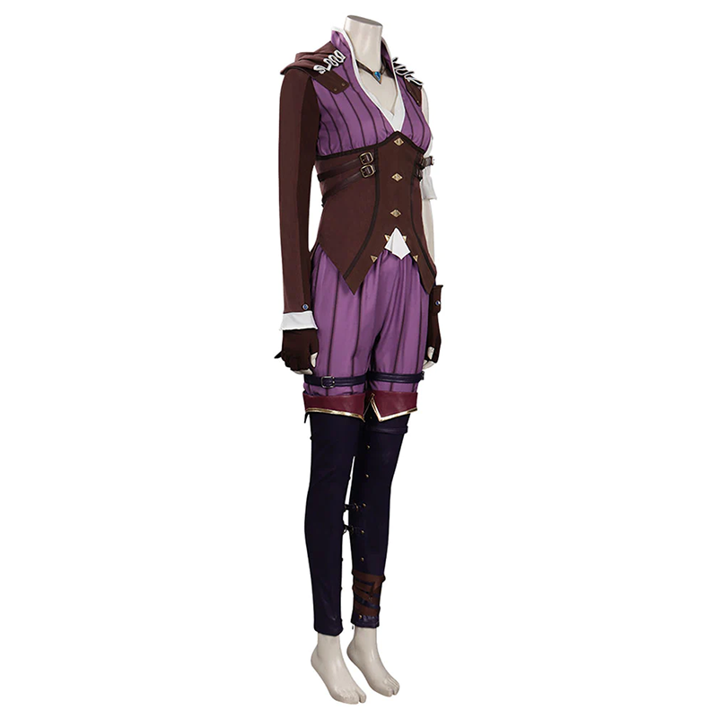 Custom Made Arcane LOL Caitlyn Cosplay Costume League Of Legends Outfit Violet (5)