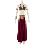 Star Wars Princess Carrie Fisher Leia Slave Cosplay Costume (1)