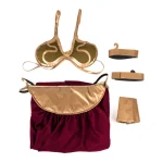 Star Wars Princess Carrie Fisher Leia Slave Cosplay Costume (1)