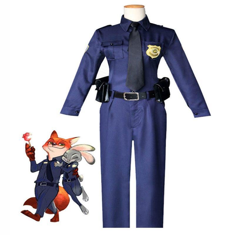 Custom Made Nick Wilde Judy Hopps Cosplay Costume with Bag (1)
