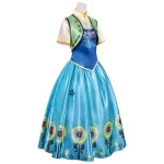 Frozen Anna Snow Princess Dress Cosplay Costumes (1)